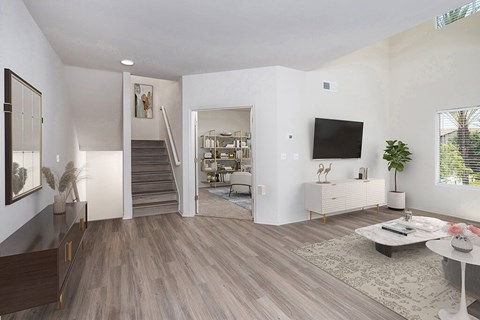 Townhome living room at Vintara Apartments in Murrieta CA