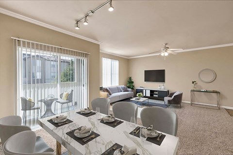 Dining area at Landara Apartments in Ontario CA