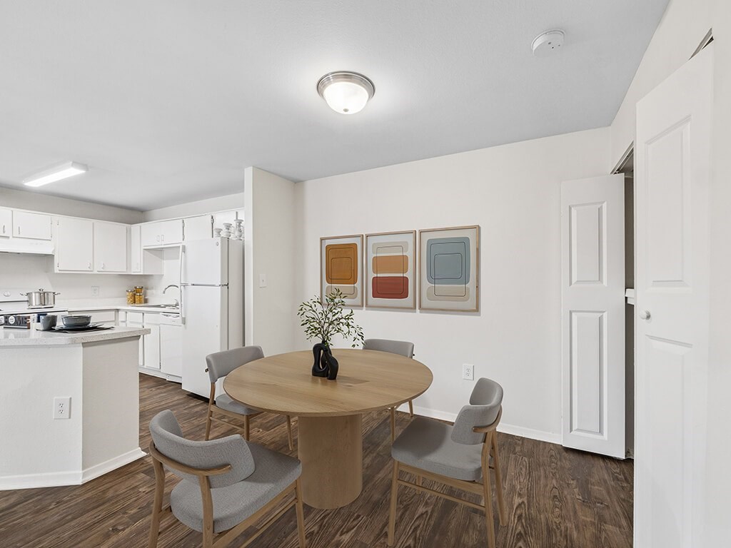 Townhome dining area at Tidwell Estates in Houston TX