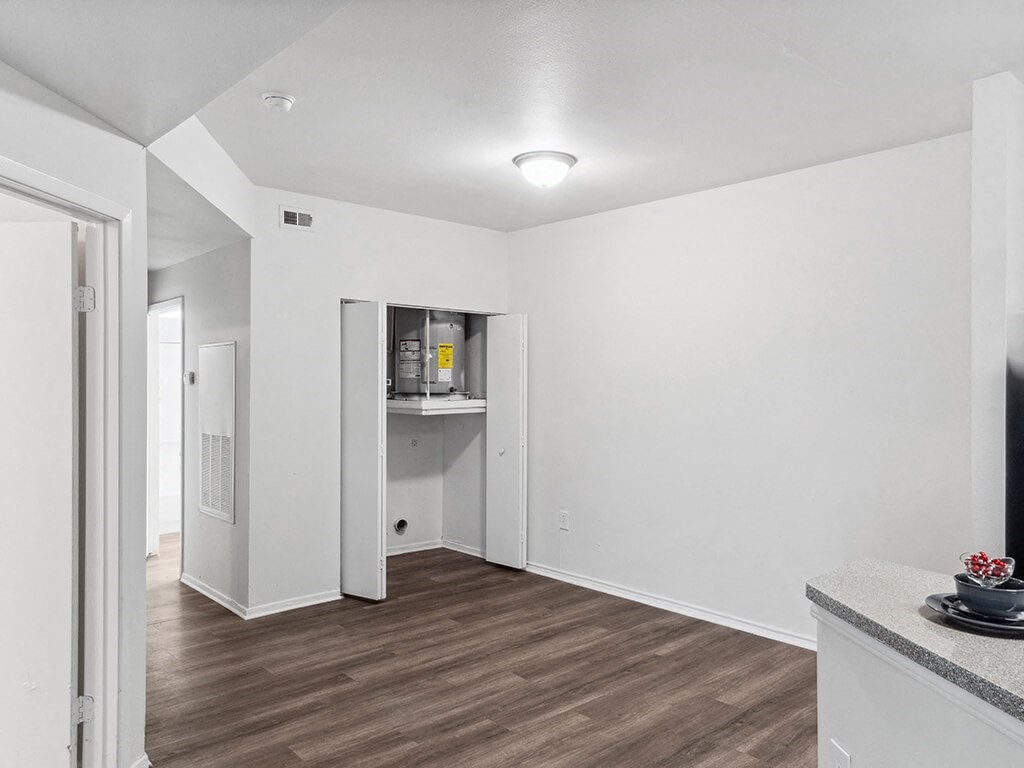 Townhome kitchen and dining area at Tidwell Estates in Houston TX