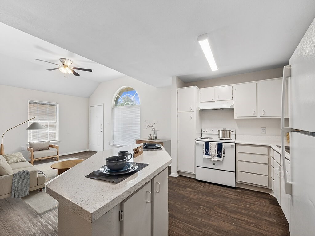 Townhome kitchen at Tidwell Estates in Houston TX