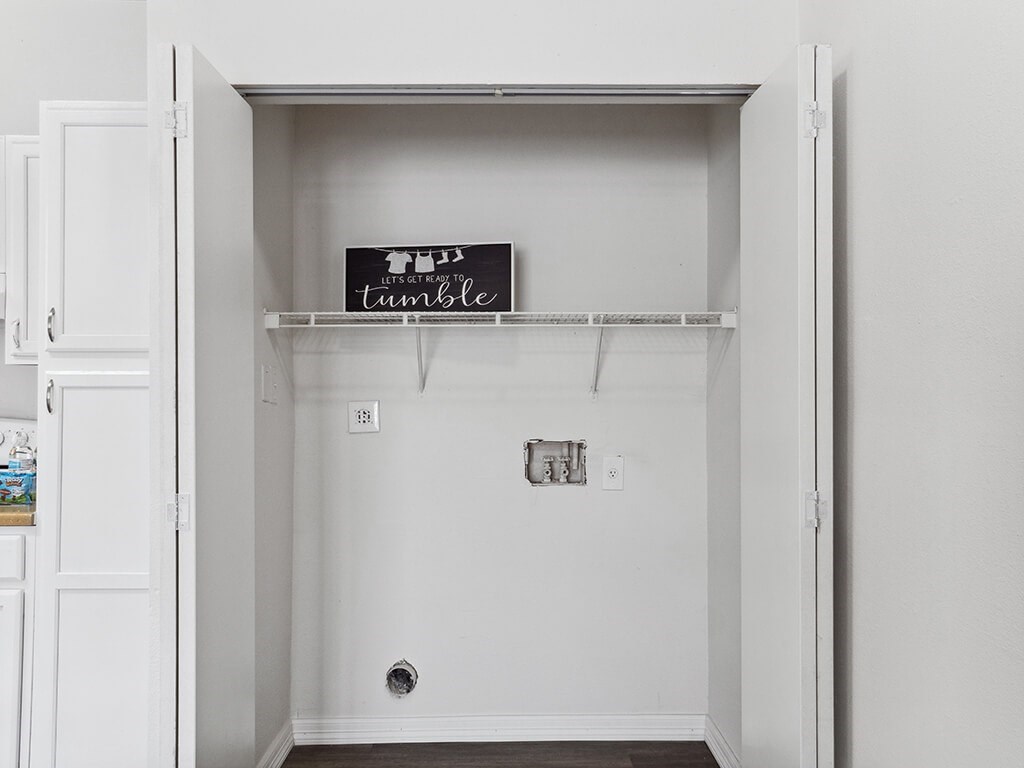 Townhome washer and dryer at Tidwell Estates in Houston TX