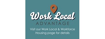 A graphic promoting a local workforce housing initiative.