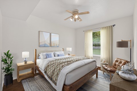 Bedroom at Dayton Park Apartments in Dayton TX