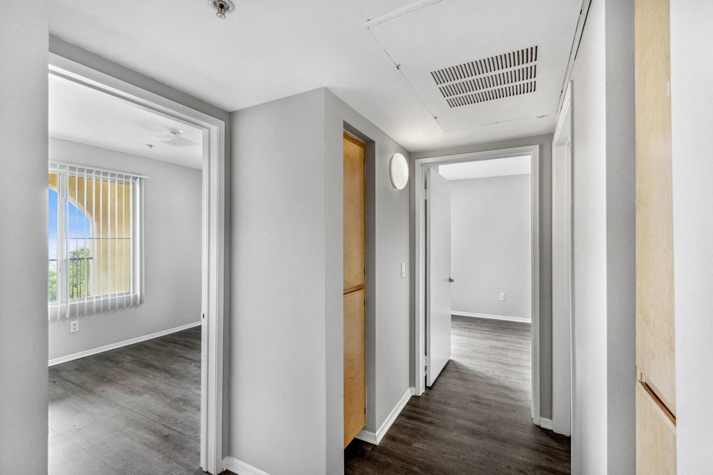 Apartment Hallway with Built in Storage