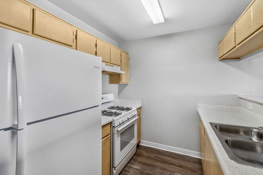 Vacant Apartment Kitchen at Harvard Yard Apartments - Photo Gallery 1