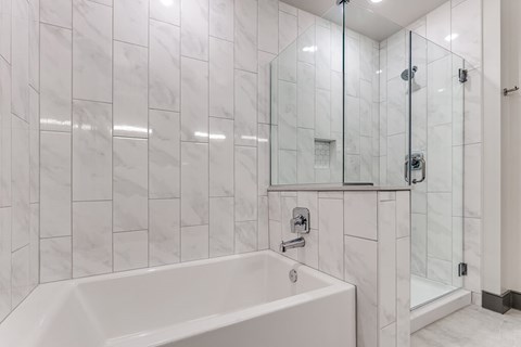 Bathroom at 1010 Waugh Apartments in Houston TX