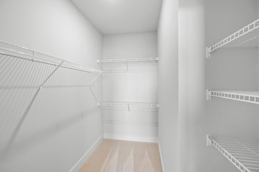 Herringbone Design Package Closet at East Bend Apartments in Houston TX
