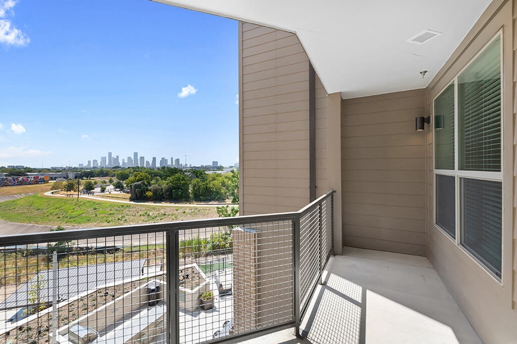 Herringbone Design Package Patio at East Bend Apartments in Houston TX