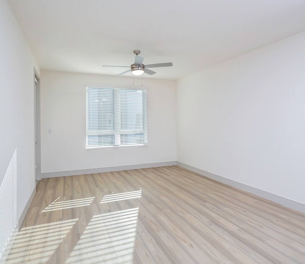 Vacant Marble Design Package Living Room at The Wylden Apartments in Los Angeles CA