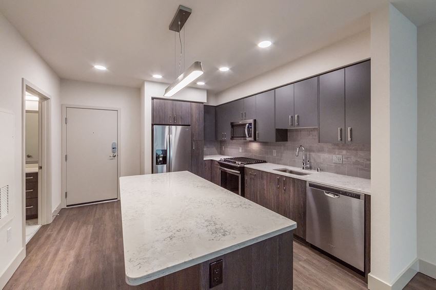 Vacant Mineral Design Package Kitchen at North at Totem Lake Apartments in Kirkland WA - Photo Gallery