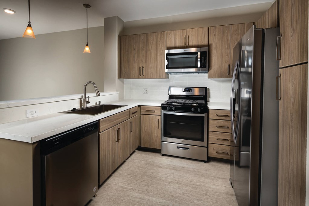 One Bedroom Kitchen at Town Center Apartments in Santa Clarita CA