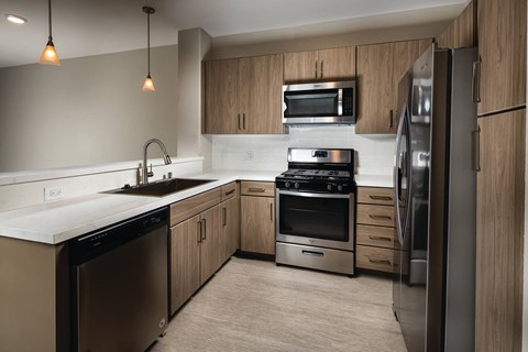 One Bedroom Kitchen at Town Center Apartments in Santa Clarita CA