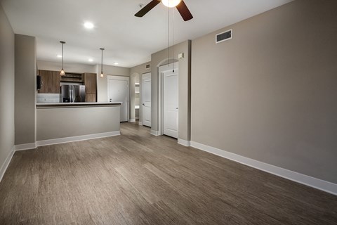 Living Room and Kitchen at Town Center Apartments in Santa Clarita CA