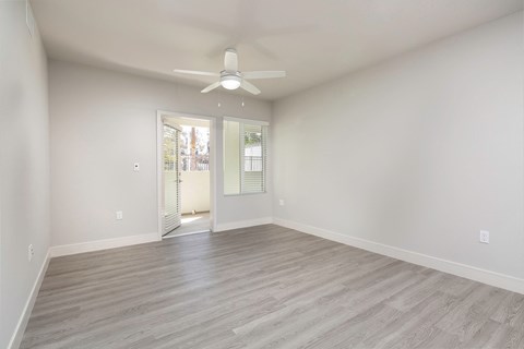Vacant Slate Design Package Living Room at The Seaton Apartments in San Diego CA