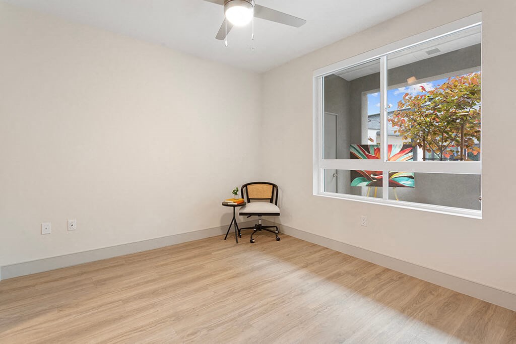 Vacant Sparkle Design Package Bedroom at Chroma Apartment Homes in Canoga Park CA(1)