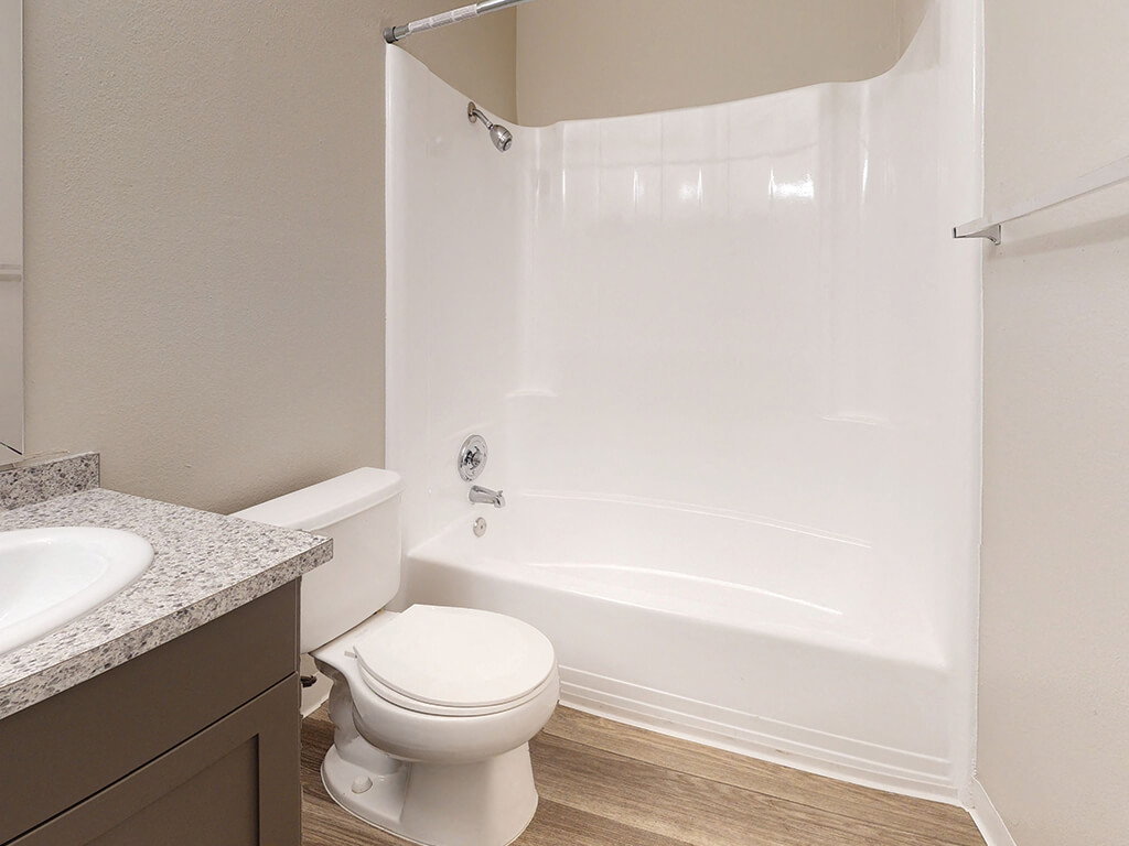 Vacant Two Bedroom Bathroom at Park Villas Apartments in National City