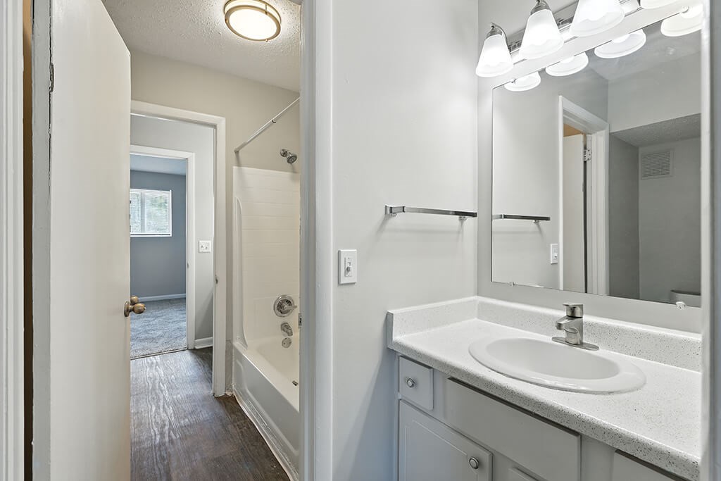 Bathroom at City Side Flats Apartments in Nashville TN