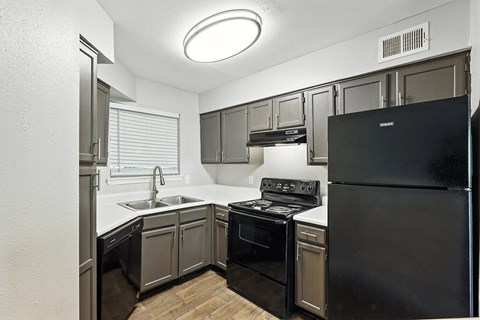 Vacant unit kitchen at Newport Apartment Homes in Nashville TN