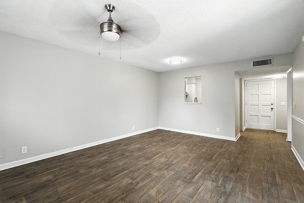 Vacant unit living room at City Side Flats Apartments in Nashville TN 