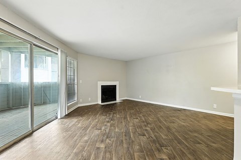 Vacant unit with wood style flooring at Newport Apartment Homes in Nashville TN