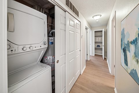 Washer and dryer at Rock Peak on Sunset Apartments in Longmont CO
