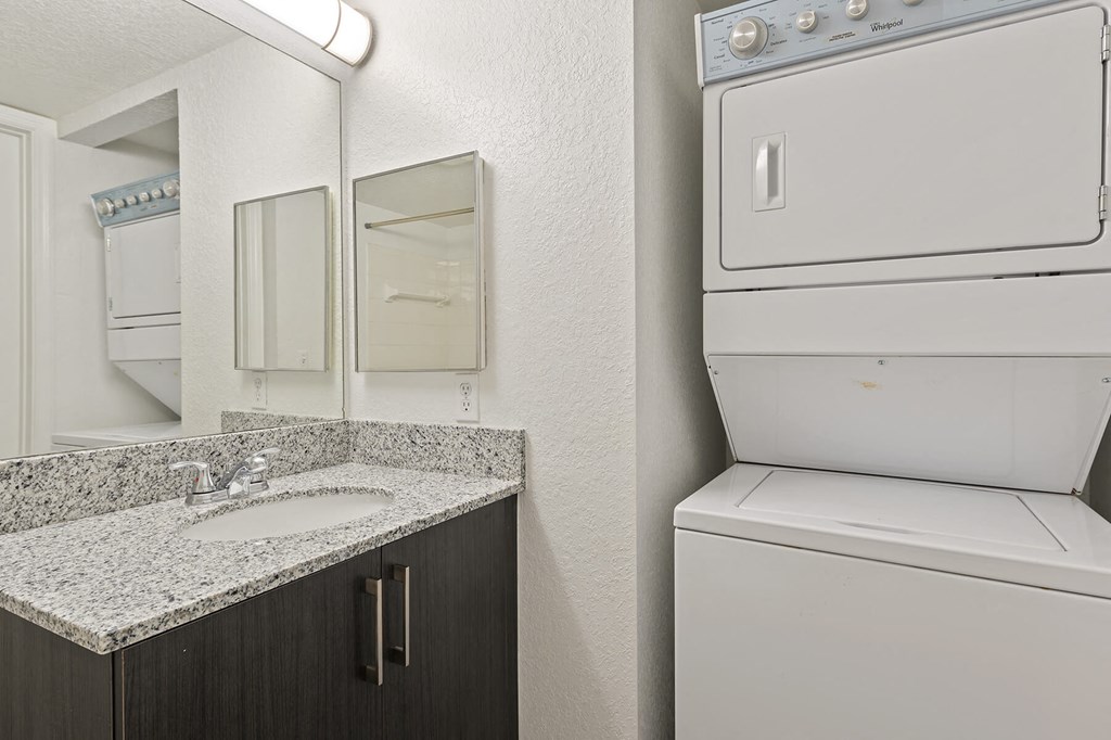 Washer and dryer at Brenton at Abbey Park Apartments in West Palm Beach FL