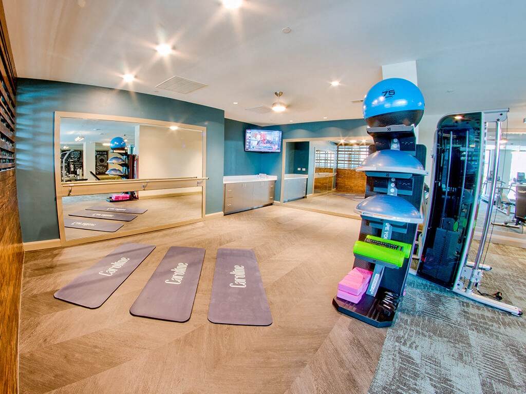 Yoga room at Caroline Charleston SC