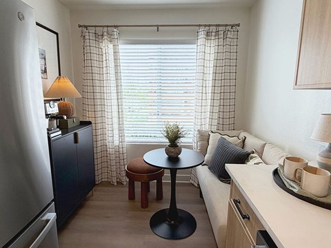 Kitchen breakfast area at The Resort at Encinitas Apartments in Encinitas CA