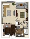 Basil F floor plan at Terrena Apartment Homes in Northridge, CA