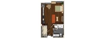 Lantana floor plan at Terrena Apartment Homes in Northridge, CA