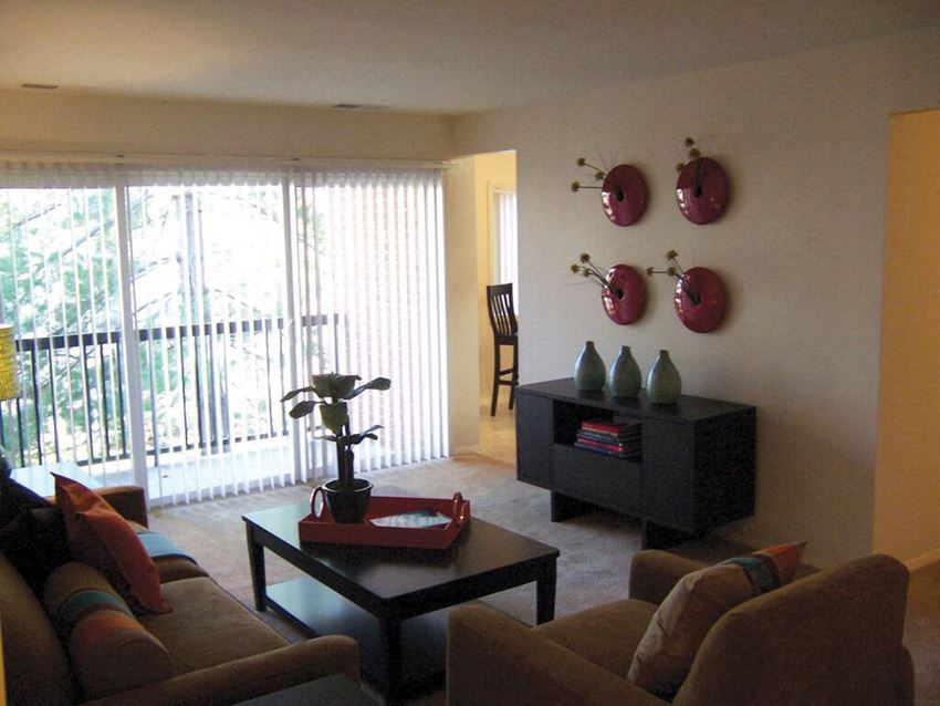 private patio in select homes at Oakfield Apartment Homes in Wheaton, MD