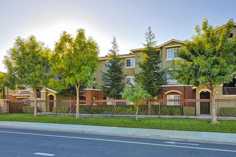 Lush landscaping at Bristol Apartment Homes in Dixon CA
