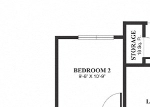Two bedroom two bathroom B1 Floorplan at Muirlands at Windemere in San Ramon, CA