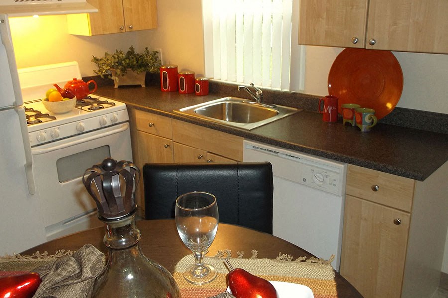 kitchen fully equipped kitchens at Sutterfield Apartments in Providence, RI
