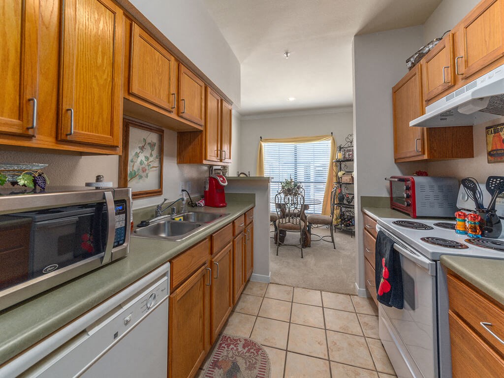durable oak cabinetry Parkway Senior Apartments in Pasadena TX