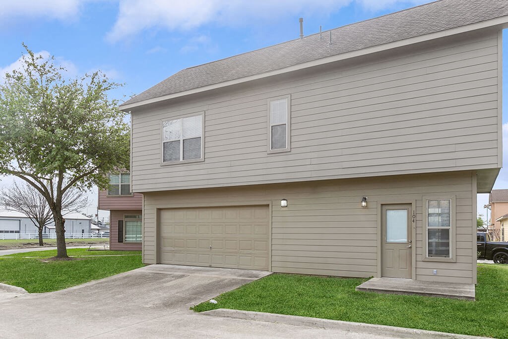 Two car garage at Sterling Green and Sheldon Ranch in Channelview TX