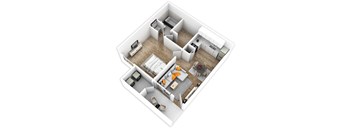 one bedroom, one bath