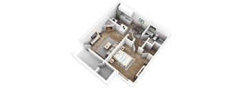 one bedroom, one bath