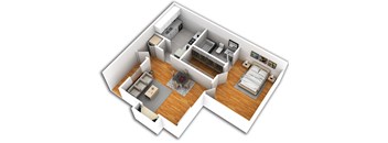 one bedroom, one bath