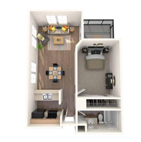 One Bedroom + One Bath