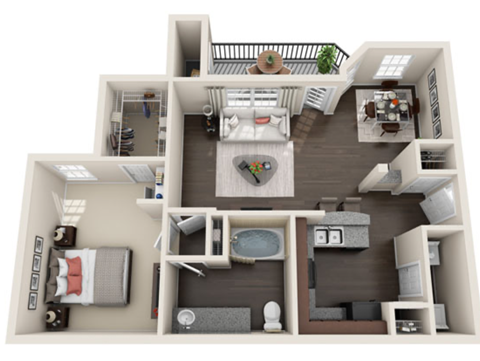 One Bedroom, One Bath