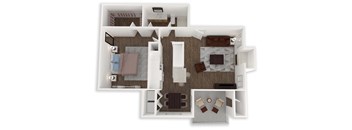 One Bedroom, One Bath 700 sq ft