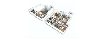 A5 1 Bed | 2 Bath | 1142 sq. ft.