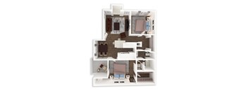 Two Bedroom, One and a half bath