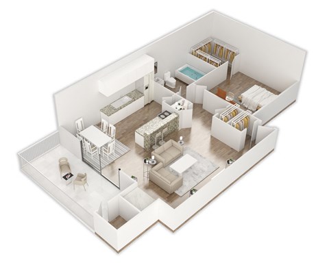 The Beverly at Clear Lake One Bedroom, One Bath