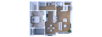 one bedroom, one bath