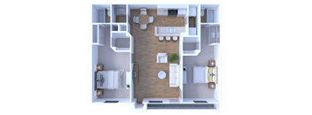 two bedroom, two bath