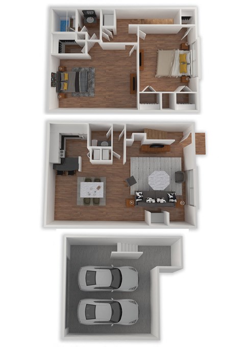 Two Bedroom, Two and a half bath