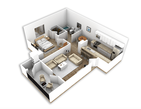 One Bedroom, One Bath